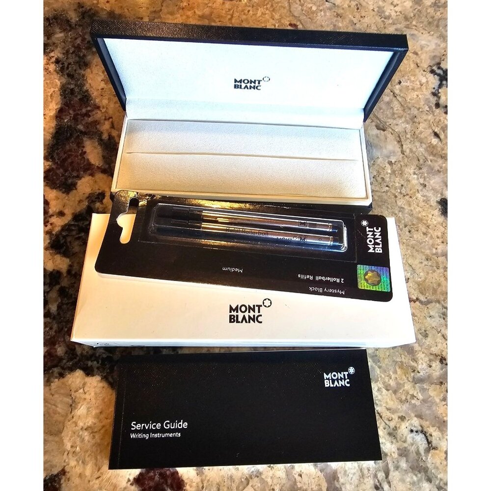 MONTBLANC Luxury Meisterstuck Case, Box, Rollerball Refills & Warranty/Service B